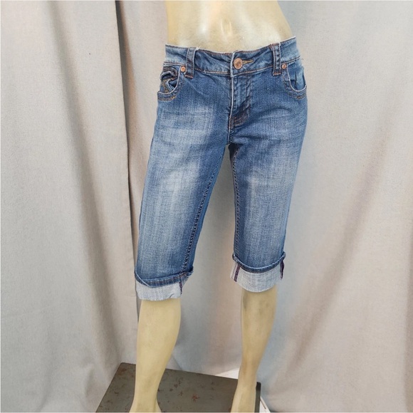 Vigoss Pants - Vigoss Blue Denim Bermuda Shorts